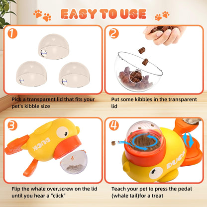 Duck-Shaped Dog Treat Dispenser Toy - Interactive Pet Feeder | Basic Bazaar