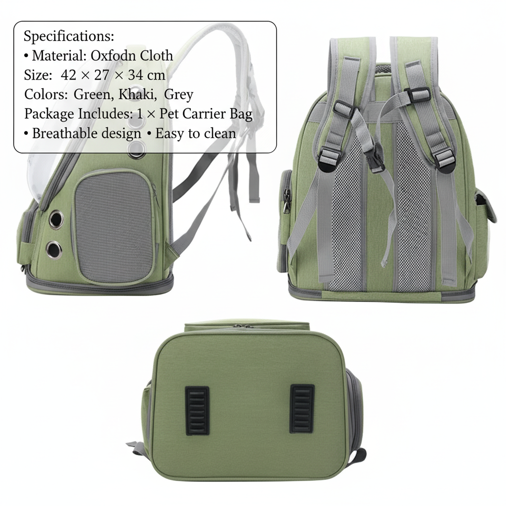 Pawstrip Pet Travel Backpack – Sleek, Breathable, and Comfortable - Basic Bazaar