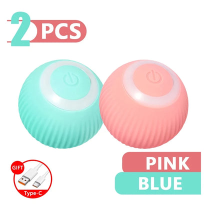 Two colorful electronic devices, one pink and one blue, with a USB cable gift on a white background.