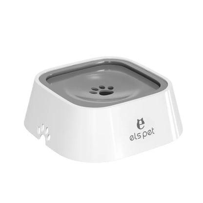 White pet water bowl with gray interior on a white background, featuring the 'els pet' brand.