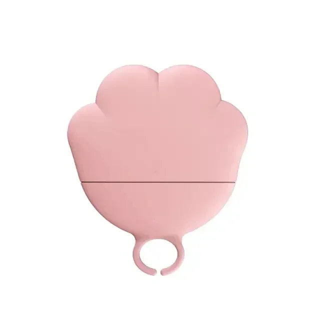 Pink heart-shaped product on a white background