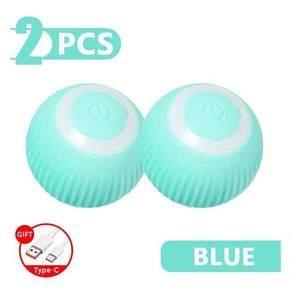 Two blue electronic components with a USB cable gift on a white background