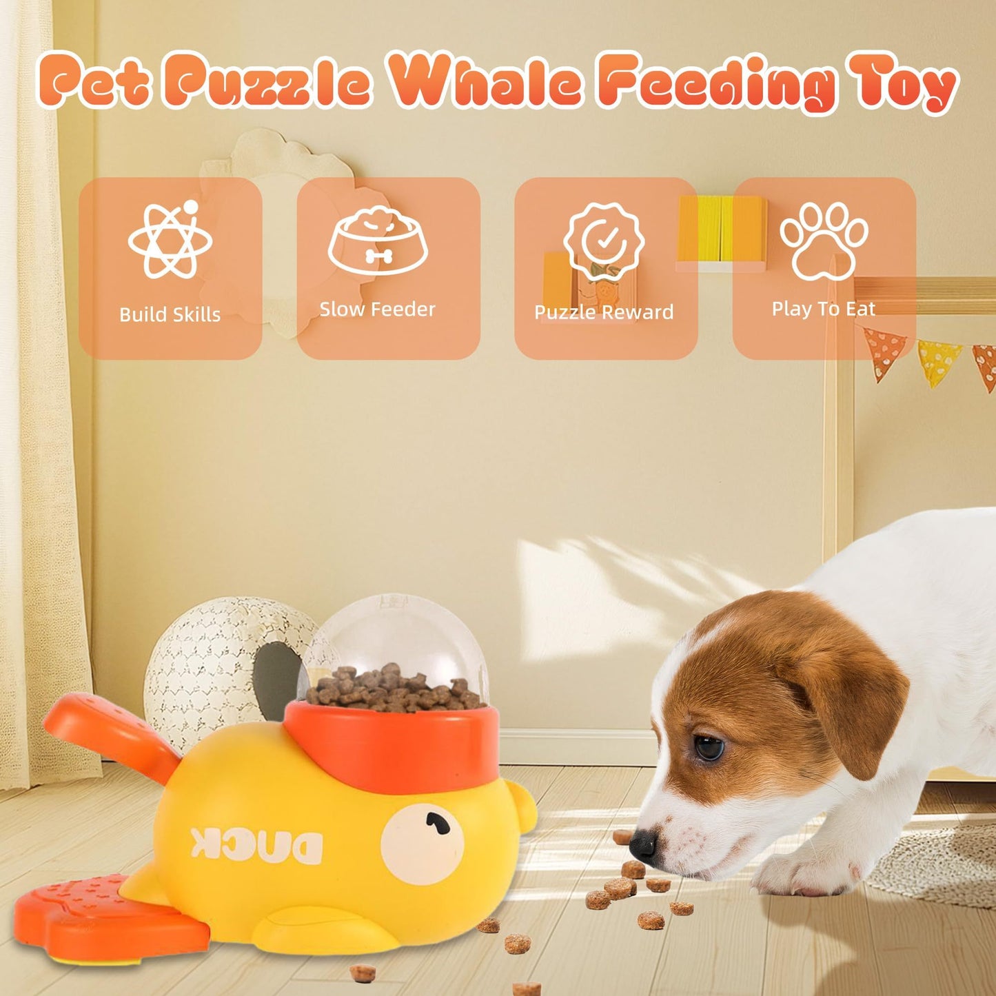 Duck-Shaped Dog Treat Dispenser Toy - Interactive Pet Feeder | Basic Bazaar